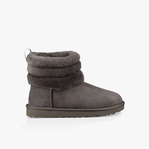 Ugg Classic Mini Fluff Quilted Women Classic Boots Grey (7182EHZYT)